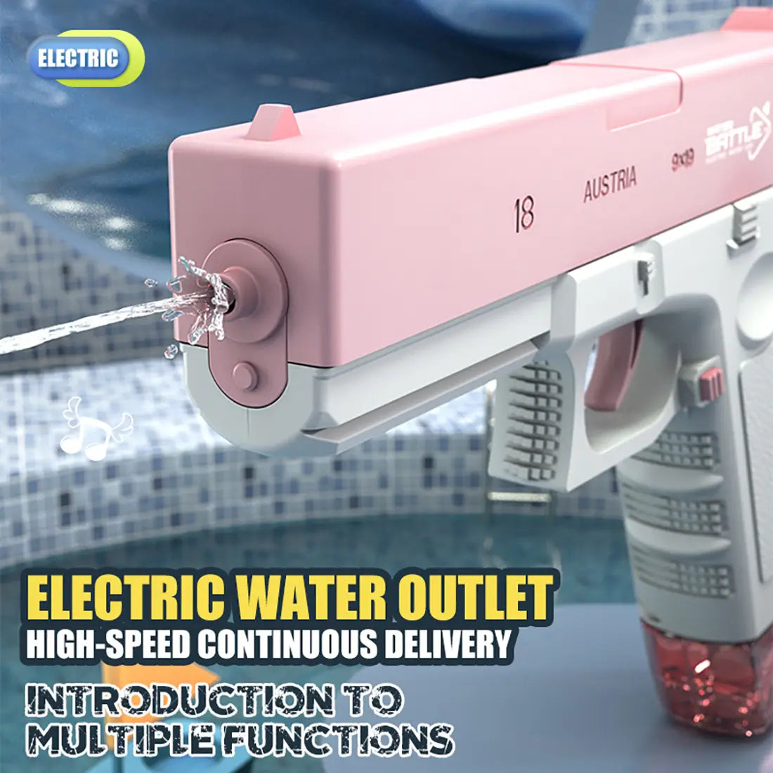 Electric Water Gun Water Spray Toys Bursts Children’s High-pressure Strong Charging Energy Water Automatic Children’s