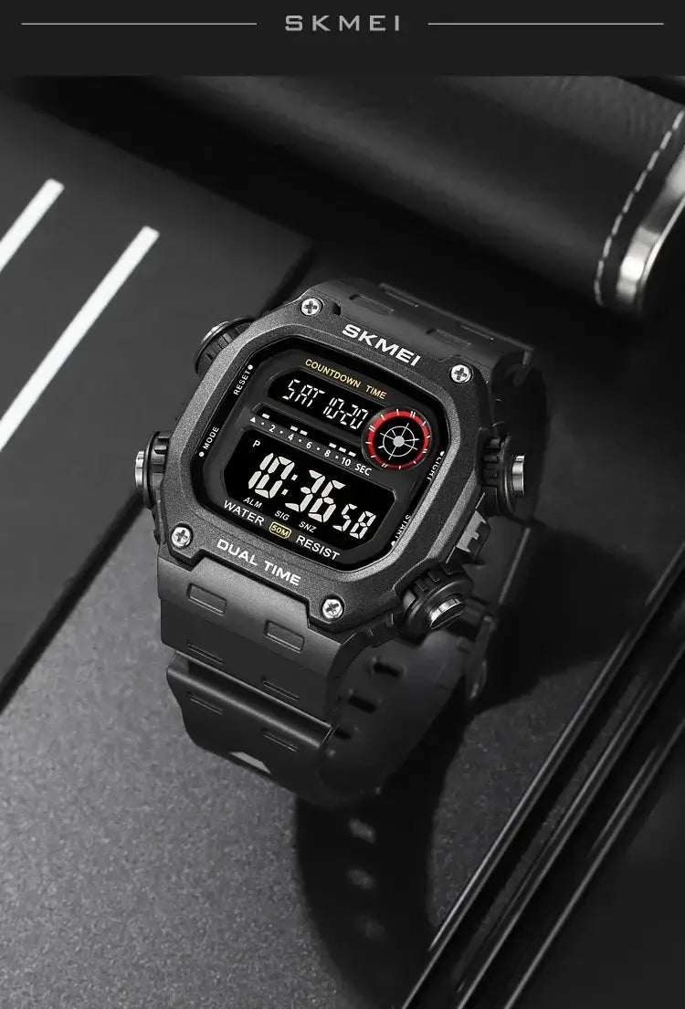 SKMEI 2126 Digital Sports Watch 50m Waterproof Countdown Alarm