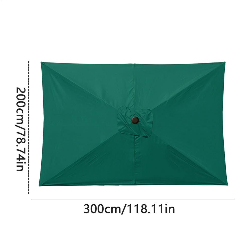 Rectangular Parasol Cloth Replacement 200x300cm Outdoor Backyard Garden Rainproof Square Patio Umbrella Cloth
