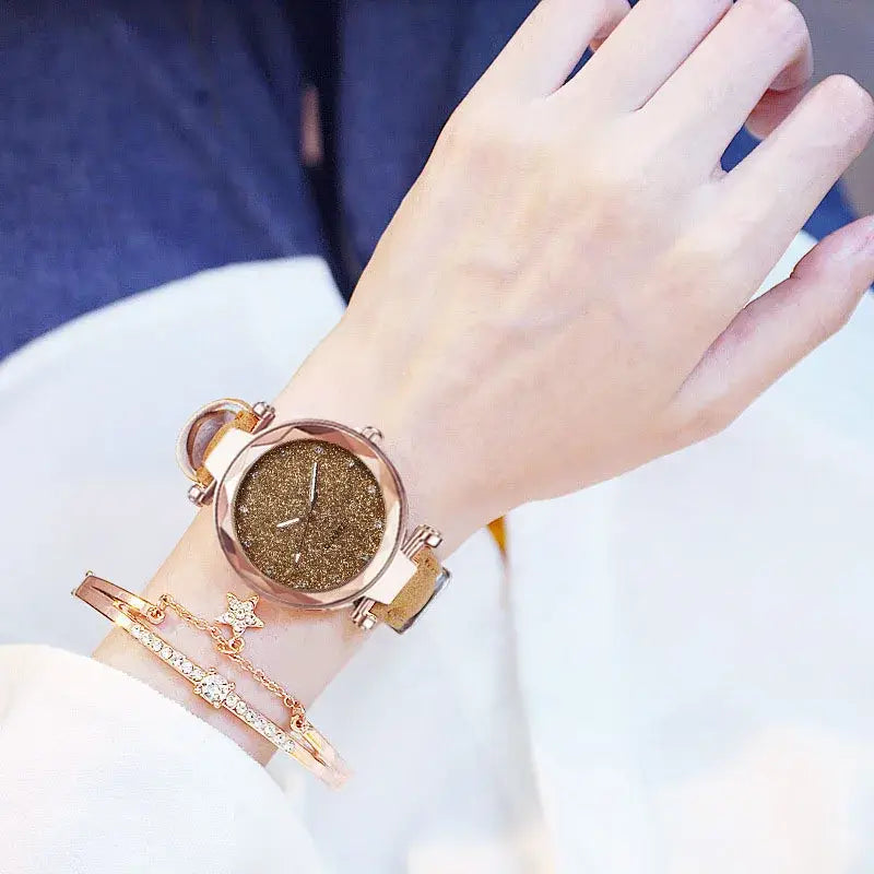 Montre Starry Sky Rhinestone Bracelet Watch for Women