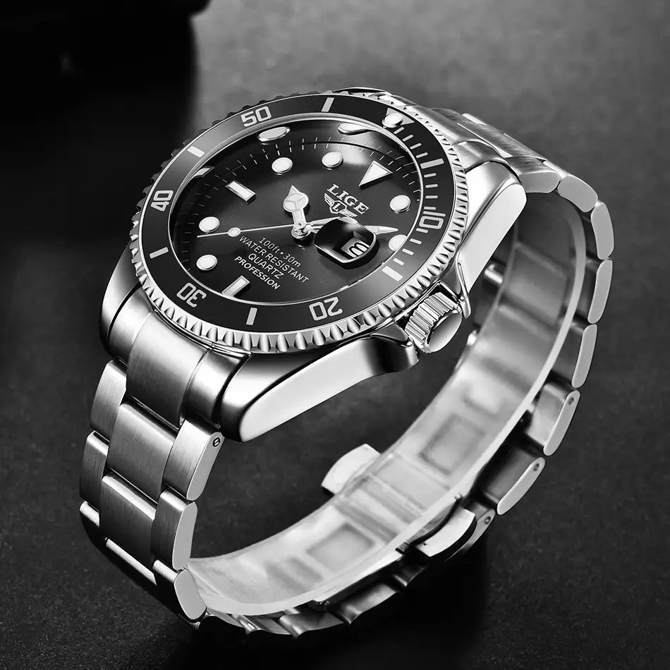 Montre LIGE Watch For Men Top Brand Luxury Fashion Men Watch Casual Business Waterproof Chronograph Quartz Wristwatches