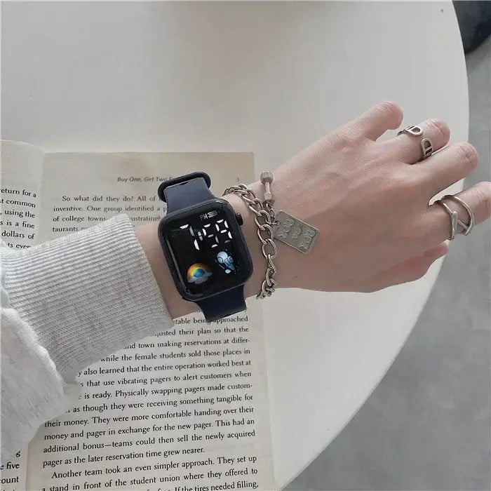 Digital LED Sports Wristwatch for Men and Women