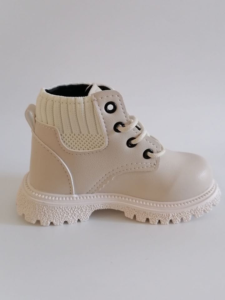 Beautiful Shoe’s Kids Leather Chelsea Boots Waterproof Children Sneakers Beige Toddler Snow Boots Girl Winter Shoe Boy