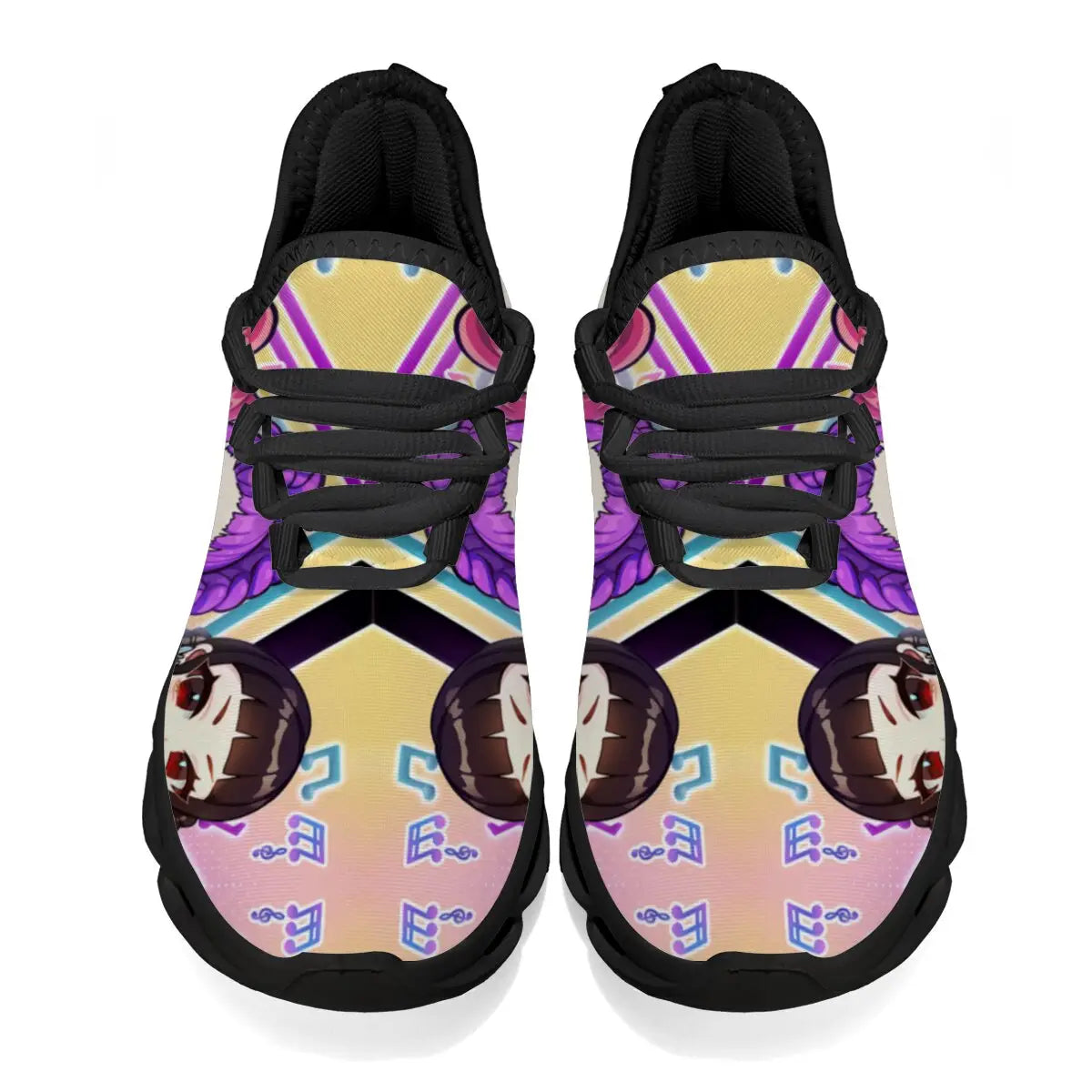 Beautiful Shoe’s Children’s Casual Shoes Cartoon Girls Music Notes Print Casual Sports Sneakers Casual Running Shoes