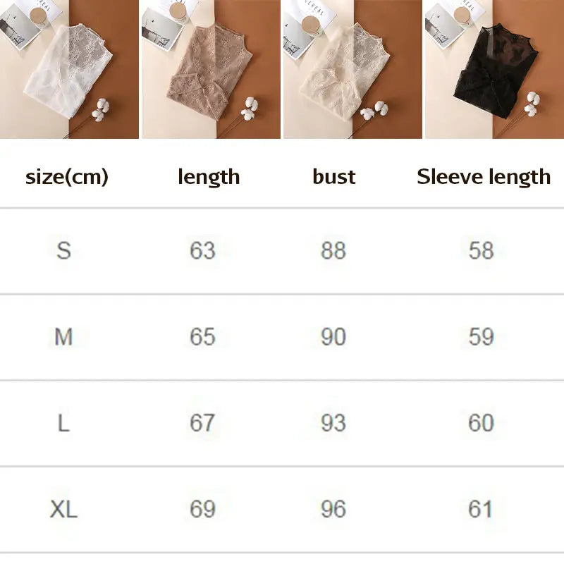 Sexy Women Mesh T-Shirts Transparent Lace Blouse Long Sleeve See Through Tops For Women Bottoming Shirt Sheer Tees Body