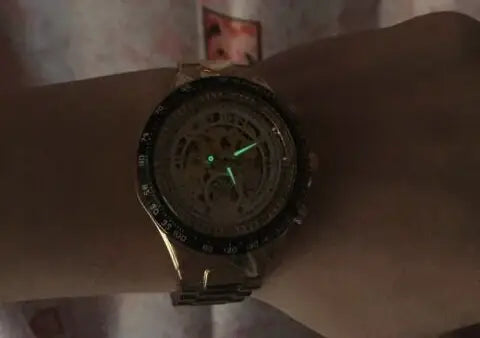 Montre Winner Mechanical Sport Design Bezel Golden Watch Mens Watches Top Brand Luxury Montre Homme Clock Men Automatic