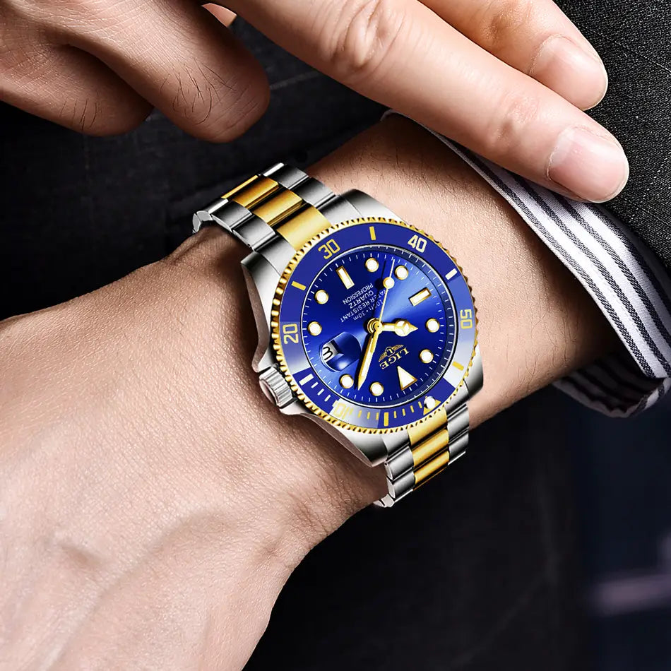 Montre LIGE Watch For Men Top Brand Luxury Fashion Men Watch Casual Business Waterproof Chronograph Quartz Wristwatches
