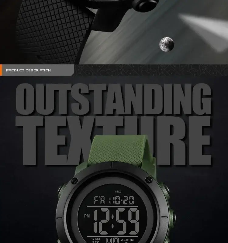 Montre SKMEI Digital Sport Watch Waterproof Chronograph Alarm Men Timepiece