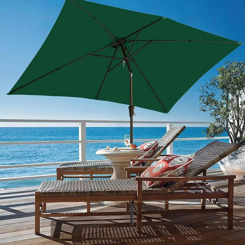 Rectangular Parasol Cloth Replacement 200x300cm Outdoor Backyard Garden Rainproof Square Patio Umbrella Cloth