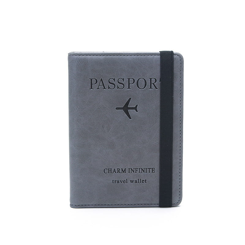 Unisex PU Leather Passport Holder - RFID Blocking Travel Wallet for Credit/ID Cards & Tickets (Men & Women)