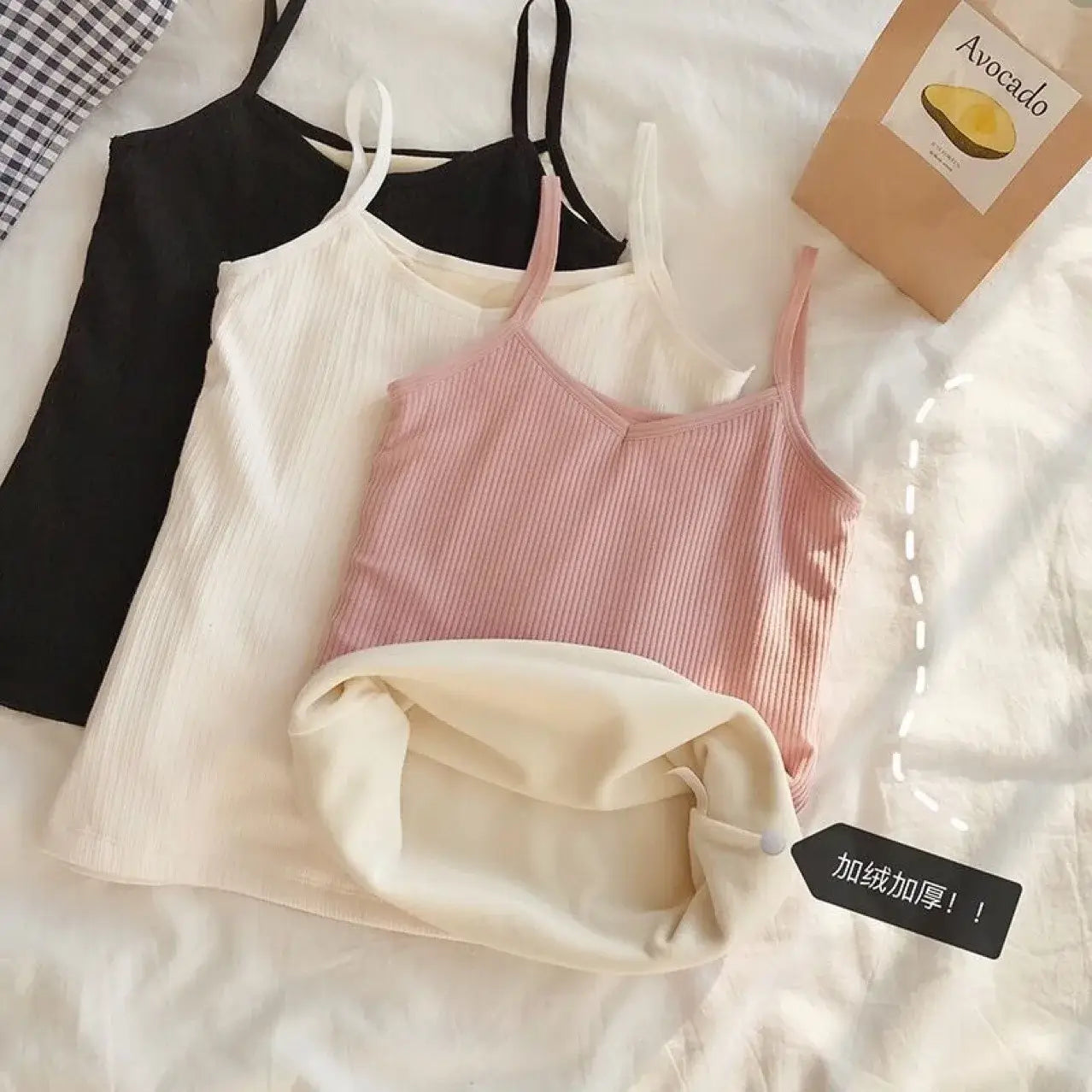 Women Winter Warm Underwear Solid Color Thermal Casual Nightwear Sexy Elasticity Female Thin Velvet T-shirt Sleeveless