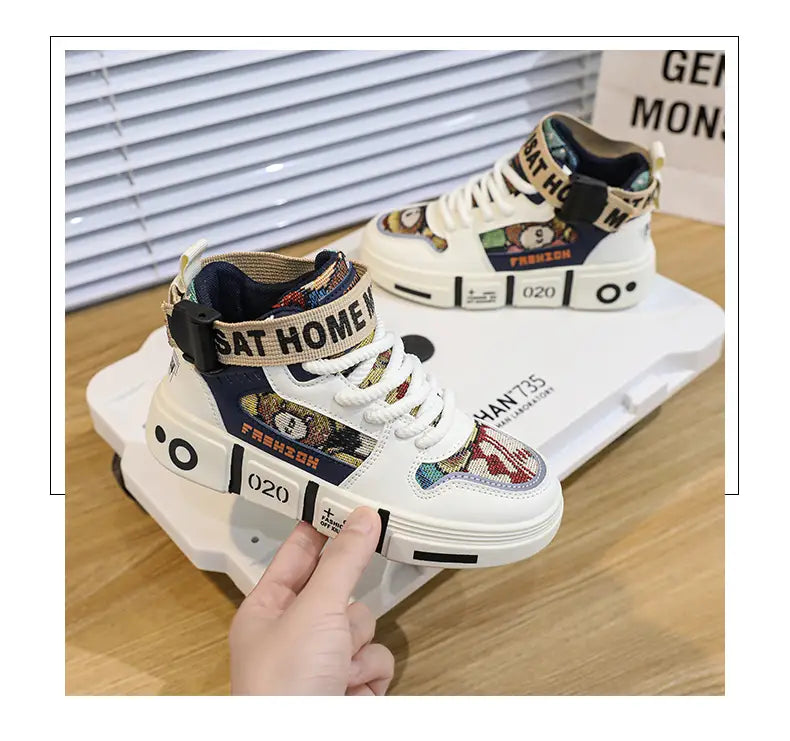 Beautiful Shoe’s New Classic Leather Shoes Kids Shoes Girls Sneakers Boys Shoes Fashion Casual Running Sneakers Walking