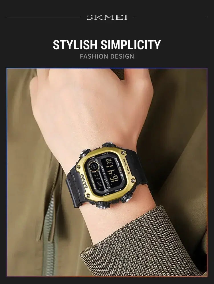 SKMEI 2126 Digital Sports Watch 50m Waterproof Countdown Alarm