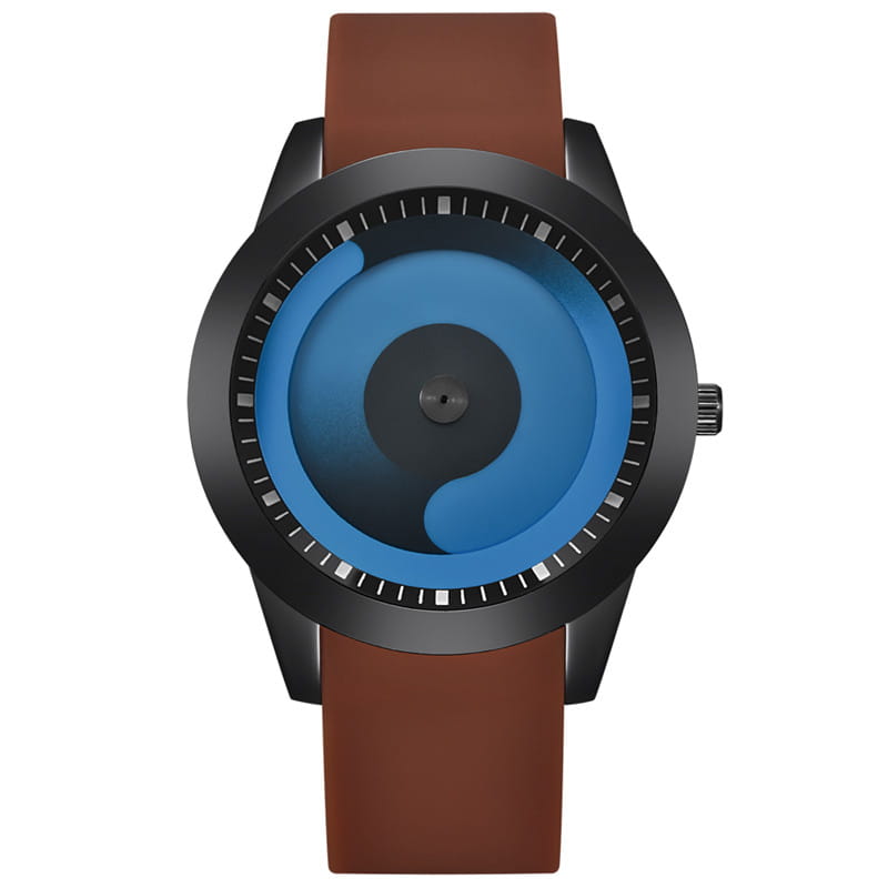 Montre Quartz Men Watch with Durable Rubber Band and Minimal Design