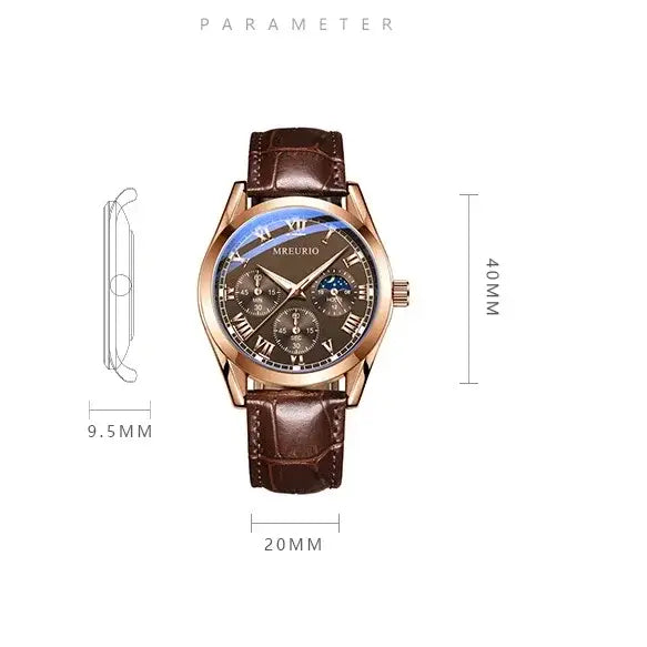 Montre New Brand Men’s Quartz Watch Leather Strap Luxury Watch Reloj Hombre Fashion Business Wristwatches Часы Мужские