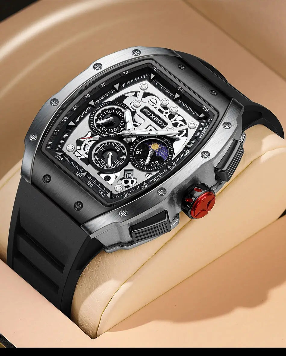 Montre Waterproof Luminous Quartz Sport Watch with Comfortable Silicone Band