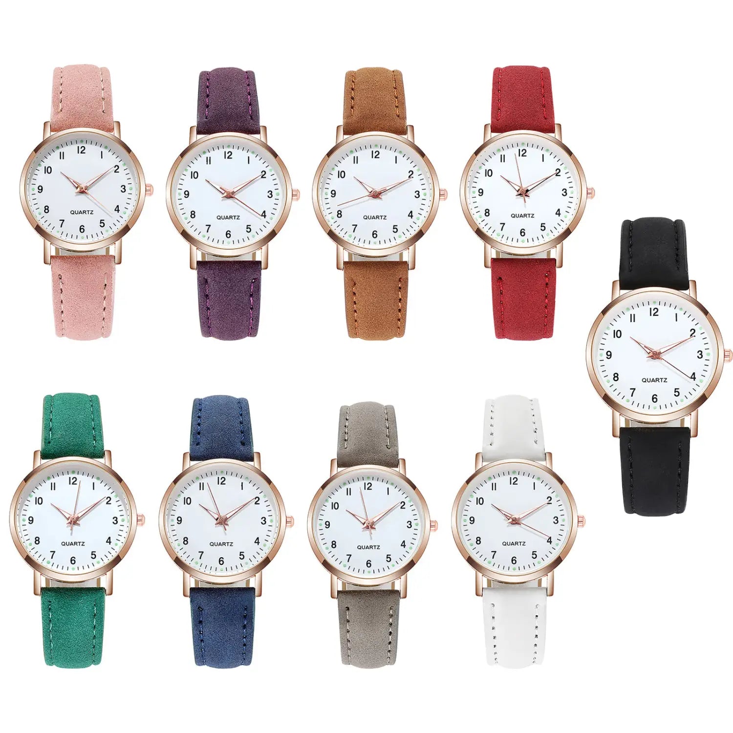Montre Elegant Luminous Quartz Leather Watch for Women