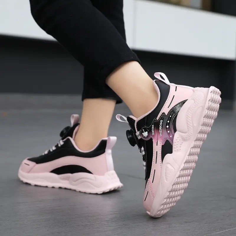 Beautiful Shoe’s Children Sneaker Boys Casual Shoes Leather Student Walking Shoes Kids Non-slip Lightweight Girls