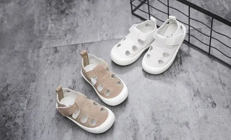 Beautiful Shoe’s Kids Half Sandals Boys Sports Casual Shoes Cut-outs Hollow Fashion 2024 New Spring Summer Toddlers