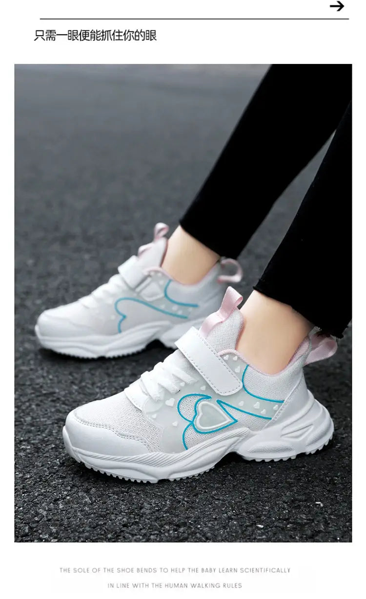 Beautiful Shoe’s Girls Sport Shoes Waterproof Running Shoes Kids Sneakers Tenis Infantil Pink Breathable Antislip