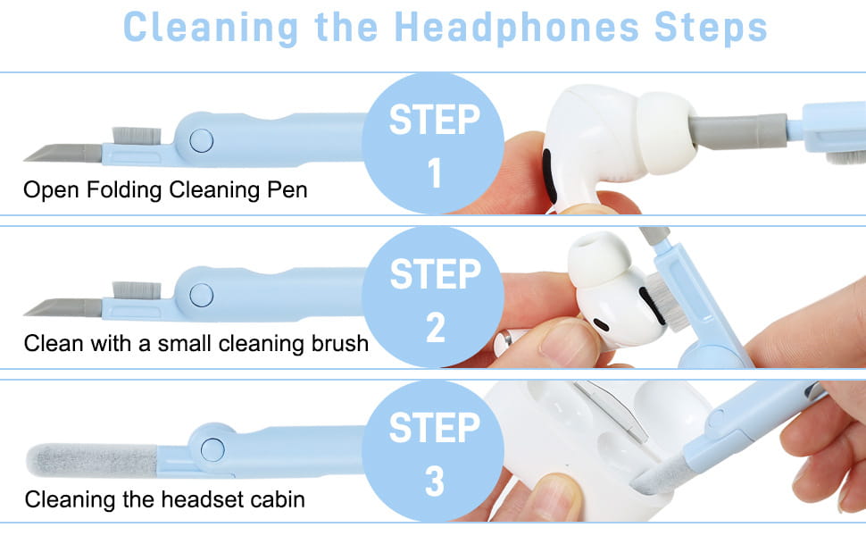 7-in-1 Computer Keyboard Cleaner Brush Kit Earphone Cleaning Pen For Headset Keyboard Cleaning Tools Cleaner Keycap