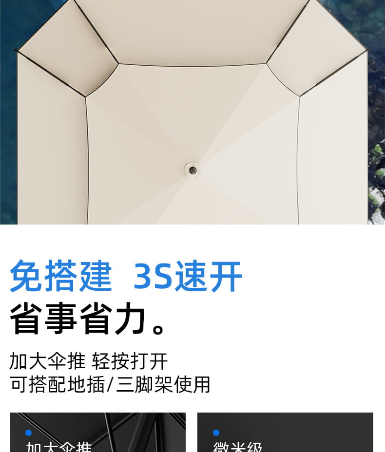 New 2.0-2.6M Fishing Parasol Innovative Octagonal Sunshade Umbrella Outdoor Portable Camping Fishing umbrella Big Beach