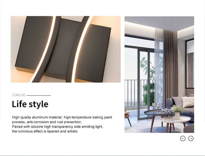 Indoor LED Wall Lamps for Corridor Bedroom Aluminum LED Wall Sconce Wall Lighting Fixtures for TV Background AC85-265V