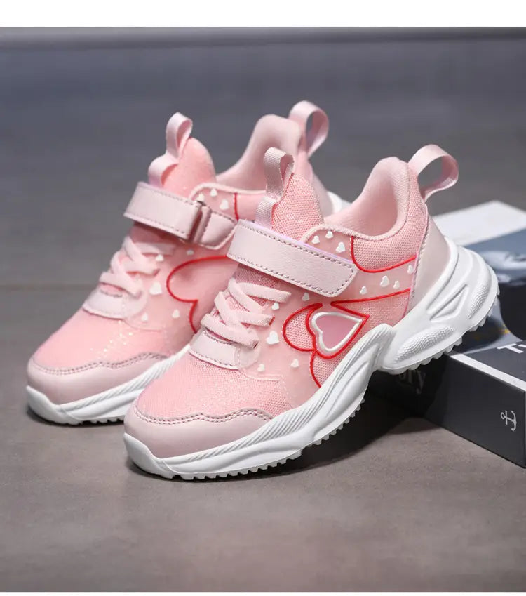 Beautiful Shoe’s Girls Sport Shoes Waterproof Running Shoes Kids Sneakers Tenis Infantil Pink Breathable Antislip