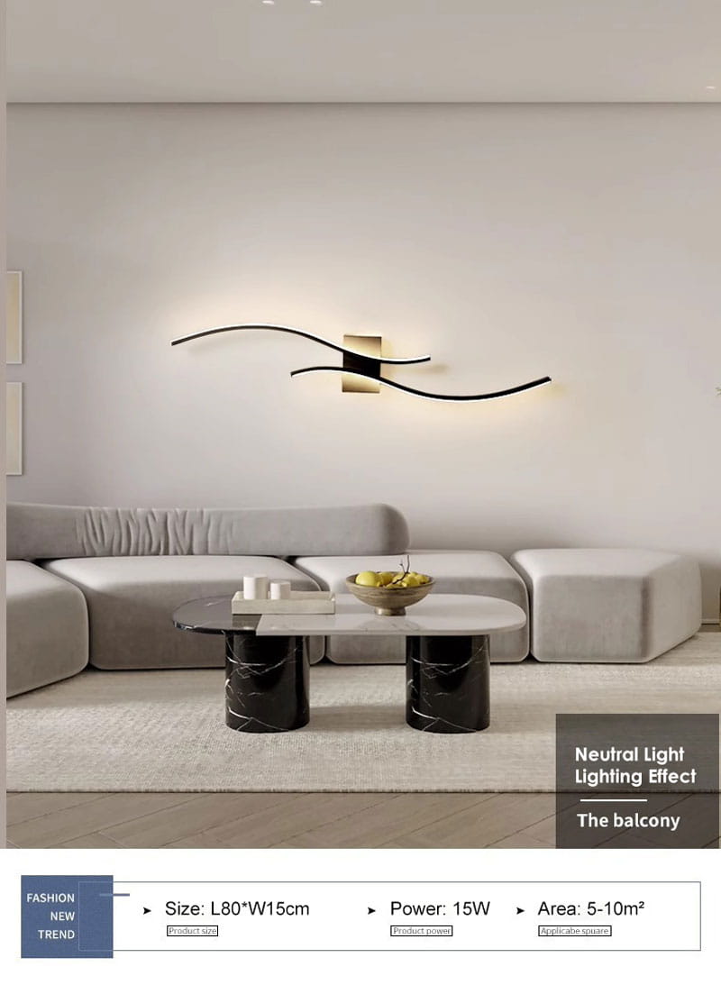 Indoor LED Wall Lamps for Corridor Bedroom Aluminum LED Wall Sconce Wall Lighting Fixtures for TV Background AC85-265V