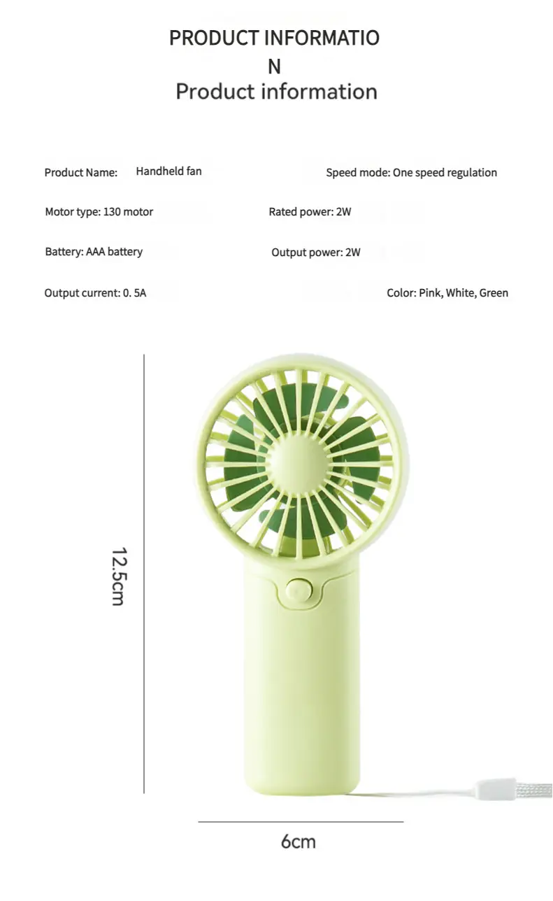Portable Fan Convenient Creative Small Fan Pocket Hand-held Fan Lightweight AA Battery Handheld Mini Fan Air Coolers