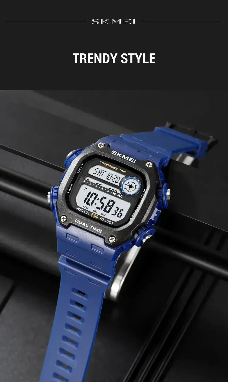 SKMEI 2126 Digital Sports Watch 50m Waterproof Countdown Alarm