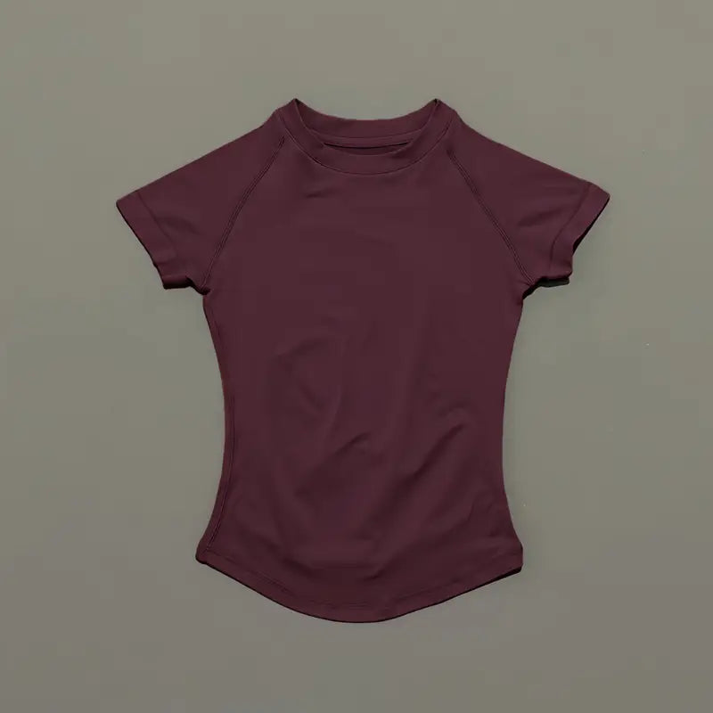 HISTELLO Sports Short Sleeve Top Seamless Yoga Leotard Clothing Women Gym T Shirts Workout Running Shirts Fitness