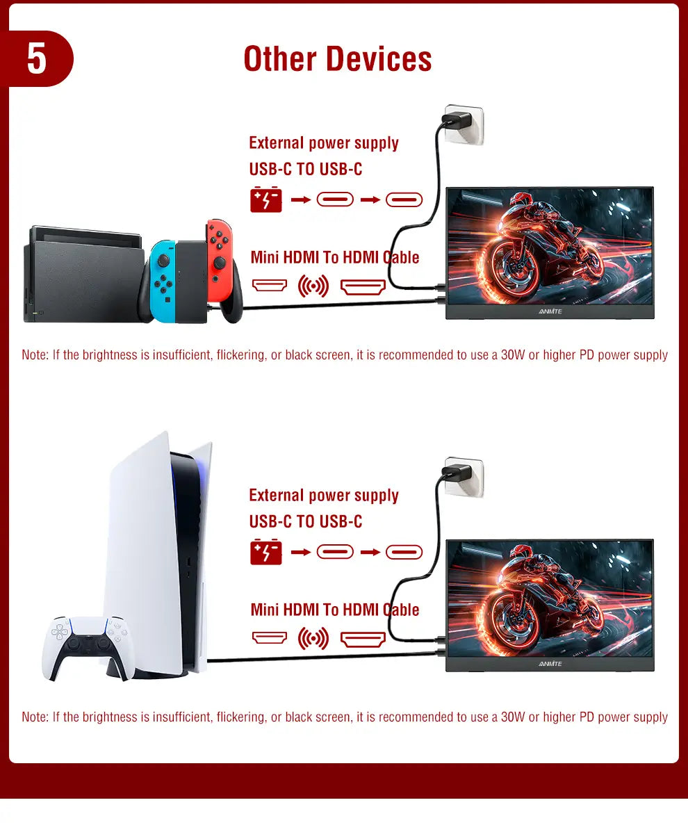 14 Inch Portable Touch Monitor Non-touch optional 16:10 400cd/m2 Gaming Computer Expand Display For XBox PS4/5 Switch