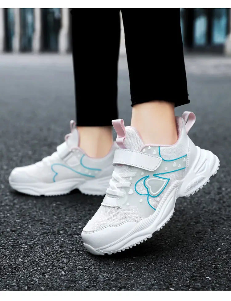 Beautiful Shoe’s Girls Sport Shoes Waterproof Running Shoes Kids Sneakers Tenis Infantil Pink Breathable Antislip
