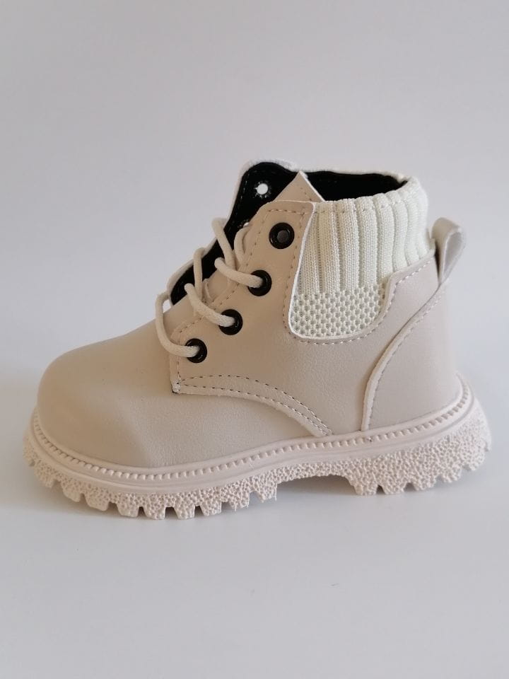 Beautiful Shoe’s Kids Leather Chelsea Boots Waterproof Children Sneakers Beige Toddler Snow Boots Girl Winter Shoe Boy