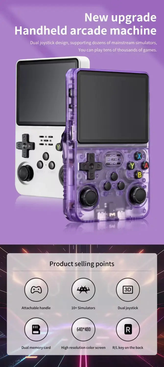 Open Source R36S Retro Handheld Video Game Console Linux System 3.5 Inch IPS Screen Portable Pocket Video Player R35S