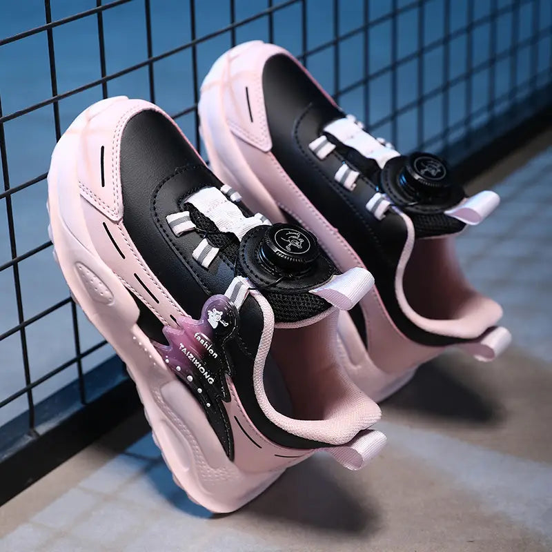 Beautiful Shoe’s Children Sneaker Boys Casual Shoes Leather Student Walking Shoes Kids Non-slip Lightweight Girls