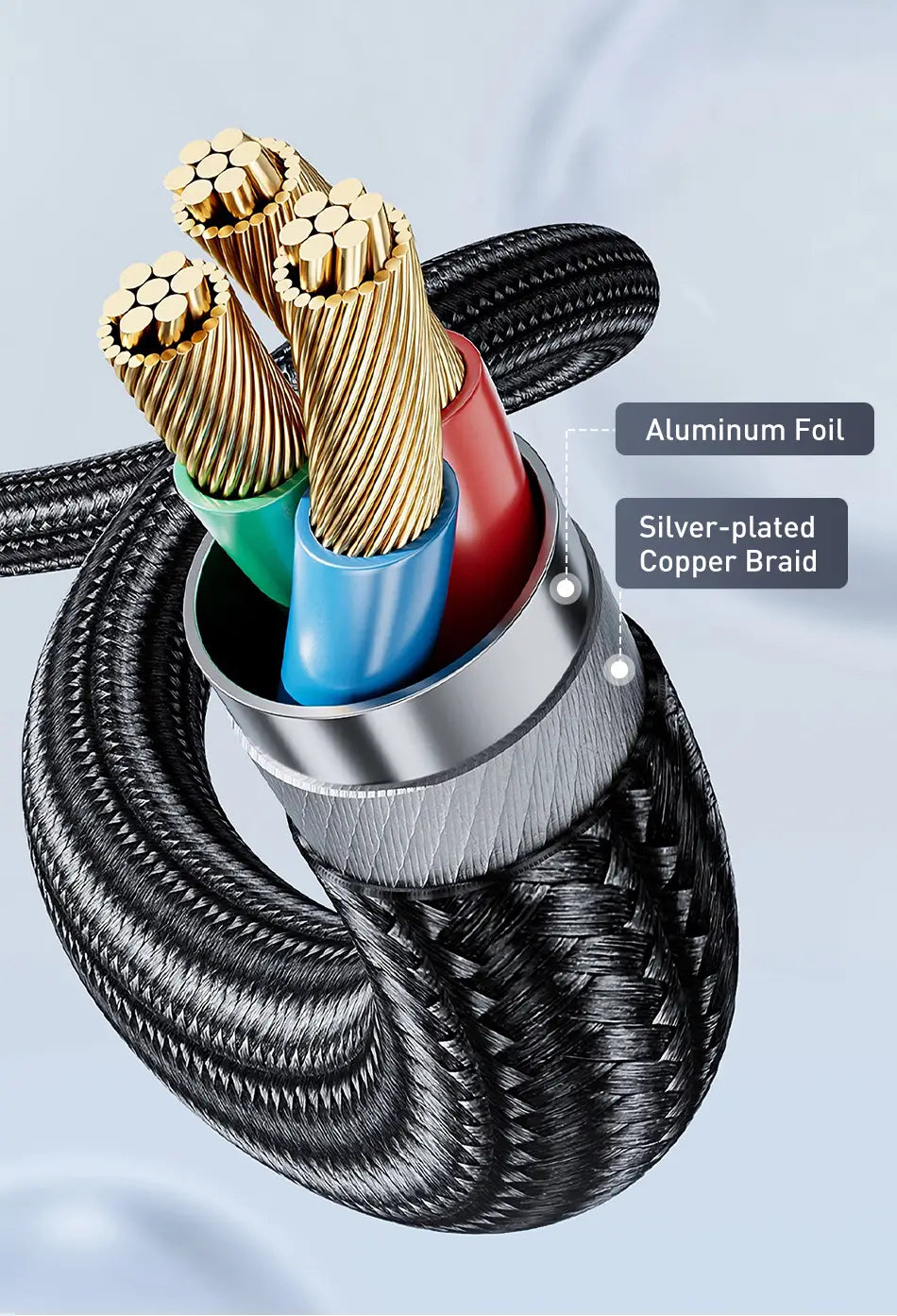 Rocoren Audio Cable 3.5 mm Jack Male to Male Aux Cable For Phone Headphone Car MP3 Speaker Computer 3.5mm Jack Aux Wire