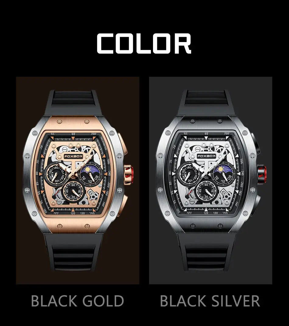Montre Waterproof Luminous Quartz Sport Watch with Comfortable Silicone Band