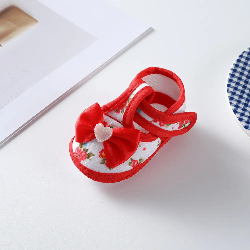 Beautiful Shoe’s Newborn Baby Boy Girls Shoes Spring Autumn Lovely Floral Embroidery Anti-Slip Sneaker Crib Shoes Soft