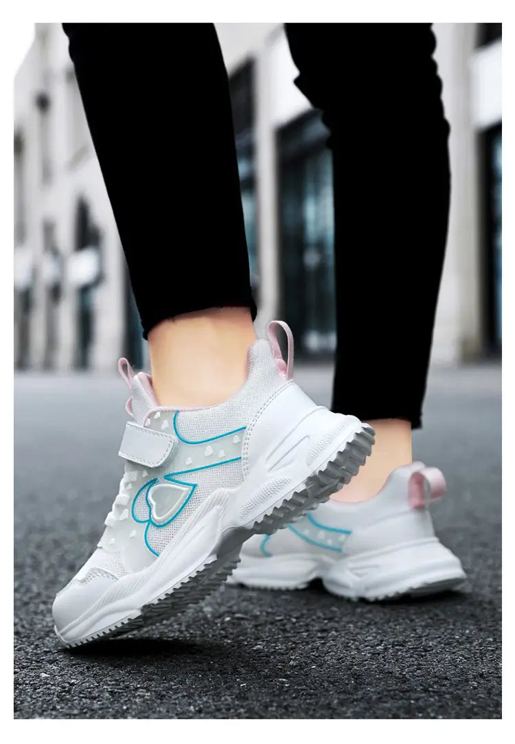 Beautiful Shoe’s Girls Sport Shoes Waterproof Running Shoes Kids Sneakers Tenis Infantil Pink Breathable Antislip