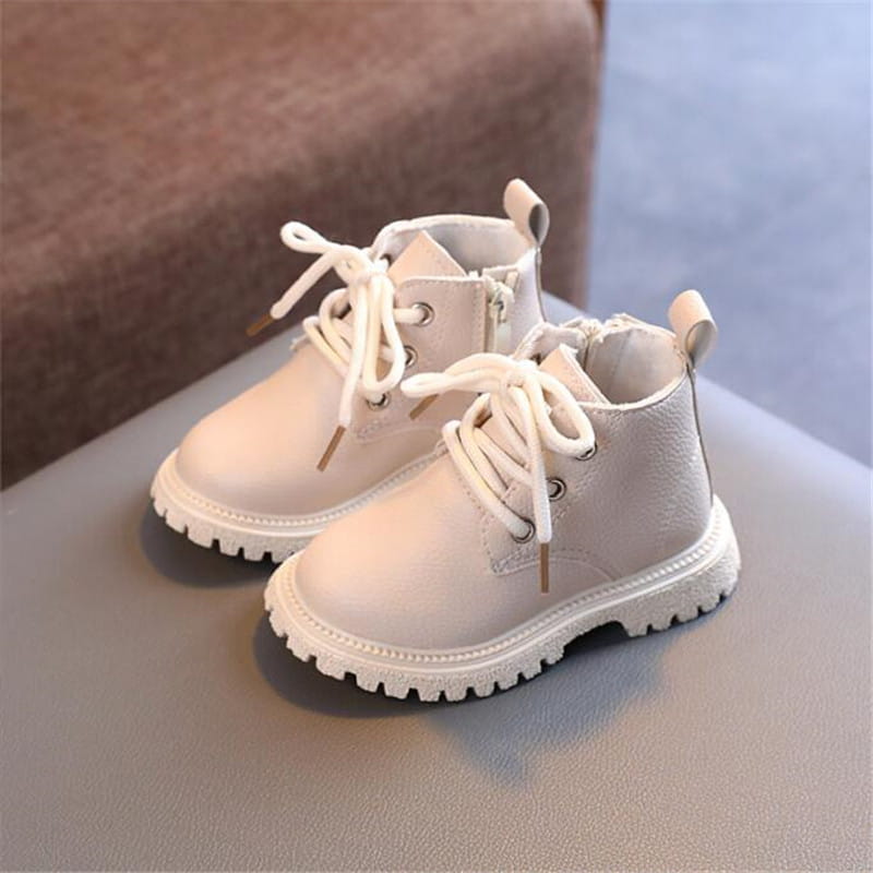 Beautiful Shoe’s Kids Leather Chelsea Boots Waterproof Children Sneakers Beige Toddler Snow Boots Girl Winter Shoe Boy