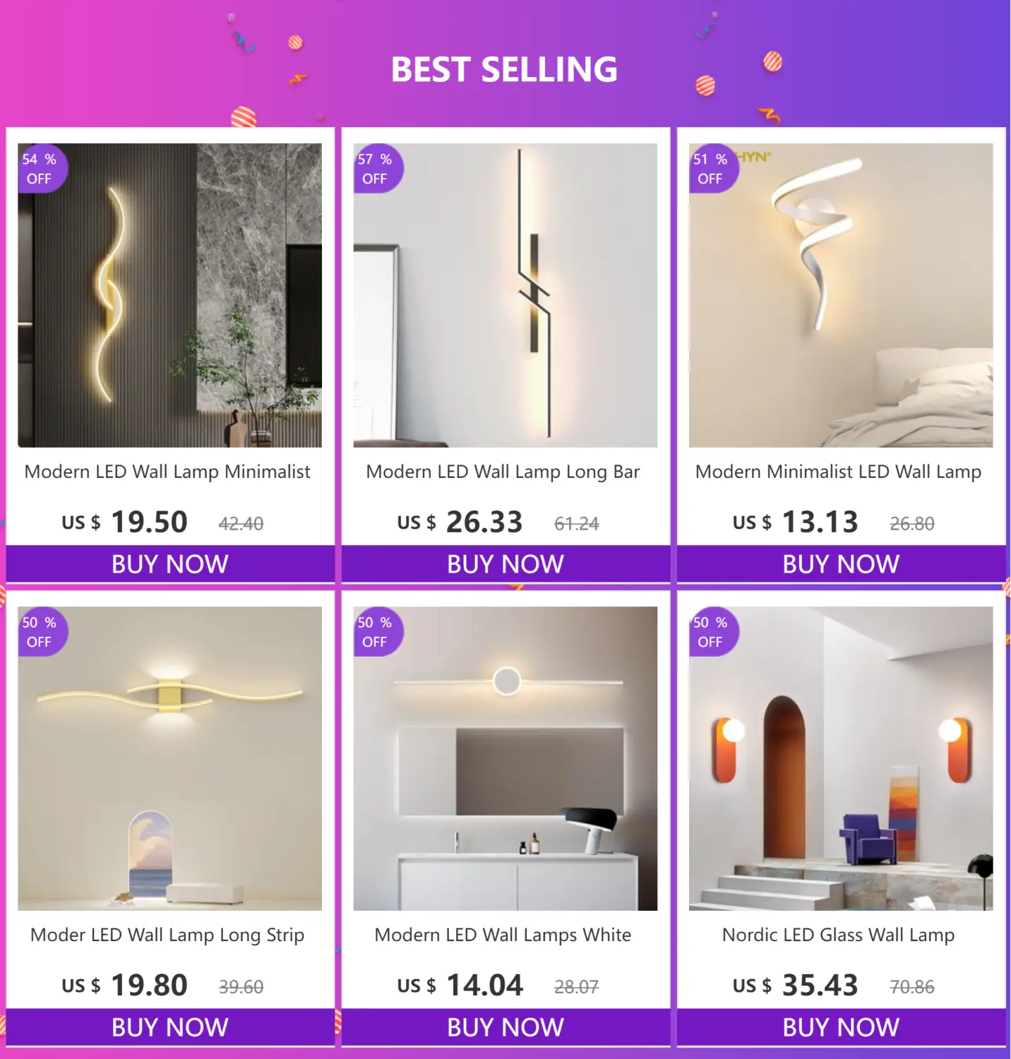 Modern LED Wall Lamp Minimalist Led Light Bedroom Bedside Long Strip Wall Sconces Living Room Home Indoor Lighting