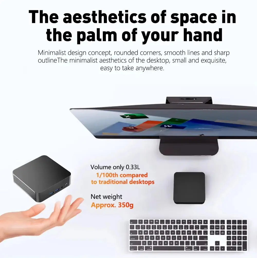 2026 Mini PC Windows 11 Intel i9 10980HK i3 6100 Small Pocket Computer 32GB RAM 1TB SSD WiFi 6 BT5.2 Gaming Desktop PC