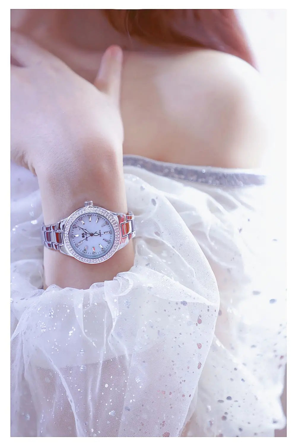 Montre Women Wrist Watches For Ladies Dress Gold Watch Crystal Diamond Women Watches Stainless Steel Silver Clock