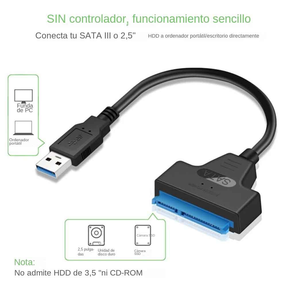 USB 3.0 SATA Cable Adapter Up to 6 Gbps Extension Computer Cables Connectors Support 2.5 Inches External Ssd Hdd Hard