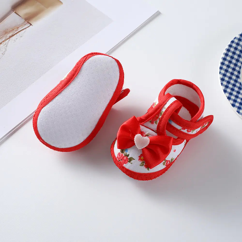 Beautiful Shoe’s Newborn Baby Boy Girls Shoes Spring Autumn Lovely Floral Embroidery Anti-Slip Sneaker Crib Shoes Soft