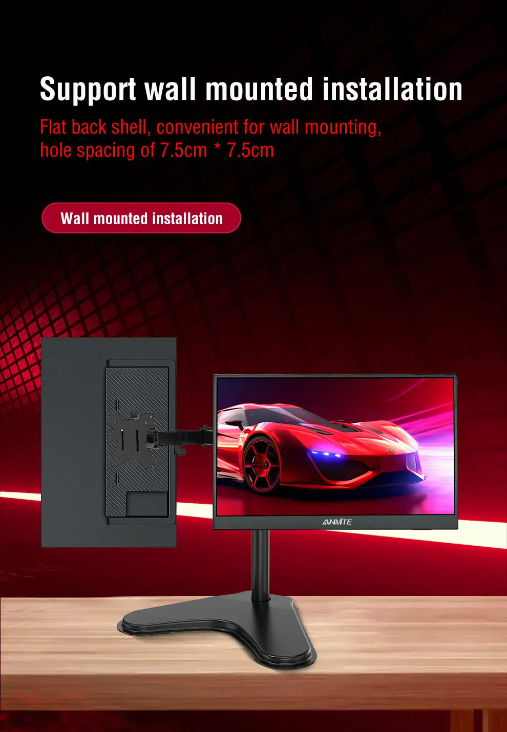 14 Inch Portable Touch Monitor Non-touch optional 16:10 400cd/m2 Gaming Computer Expand Display For XBox PS4/5 Switch