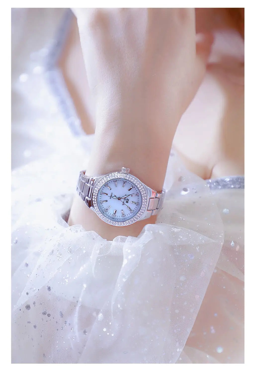 Montre Women Wrist Watches For Ladies Dress Gold Watch Crystal Diamond Women Watches Stainless Steel Silver Clock