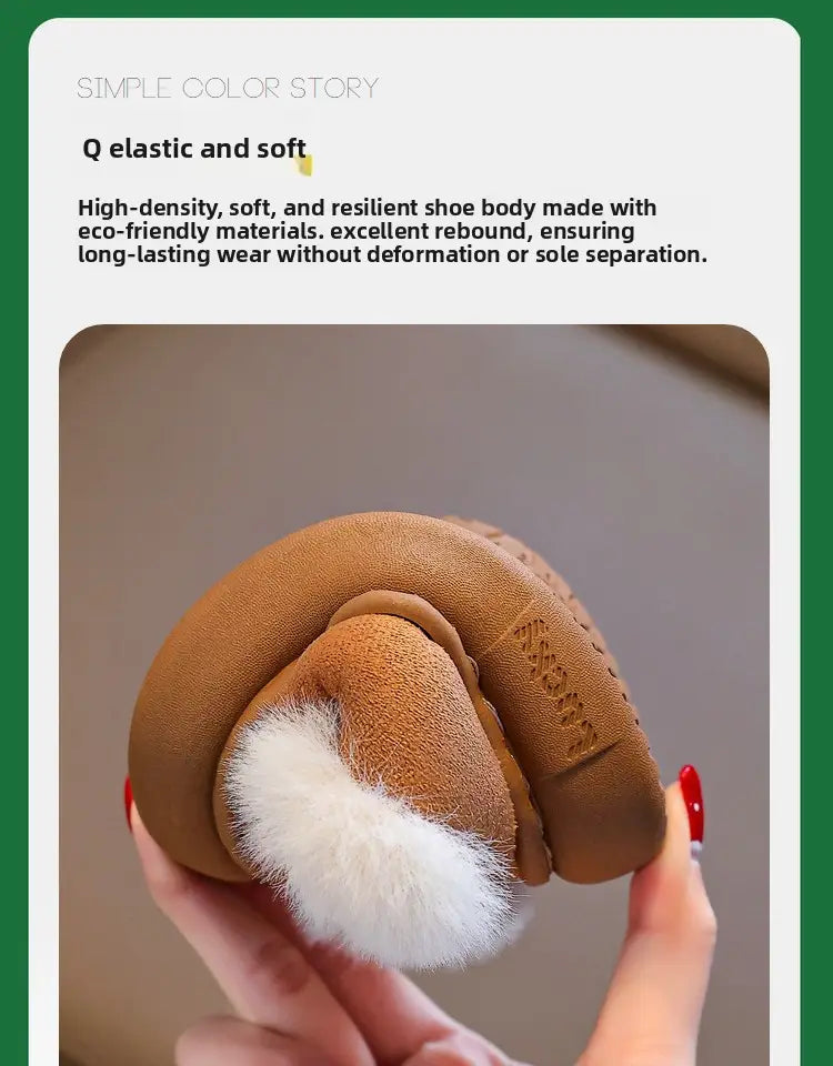 Beautiful Shoe’s Cute Cartoon Winter Boots For Children Boy’s Girl’s Plush Boots Thick Warm Velvet Faux Fur Snow Boot